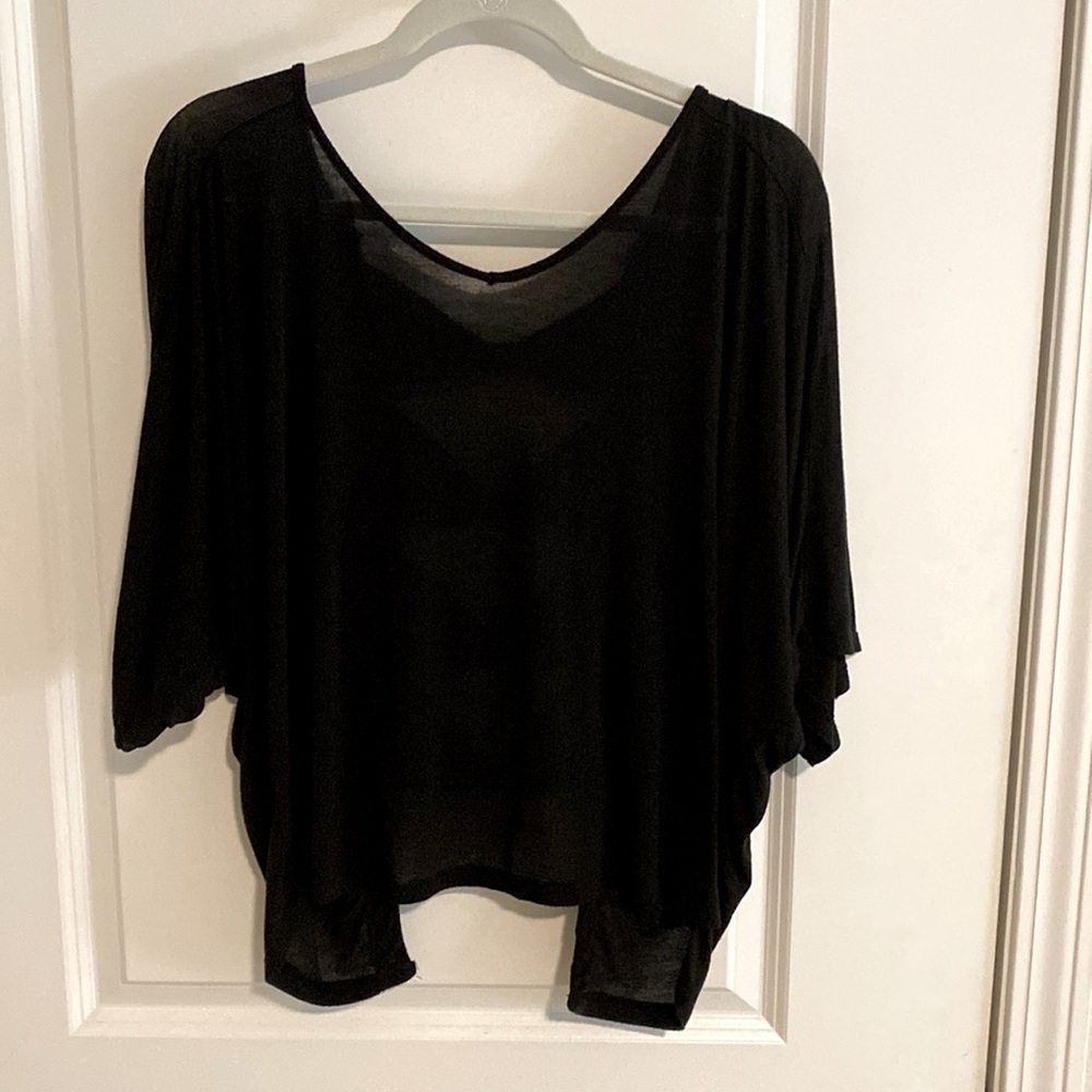 Brandy Melville open back top- black